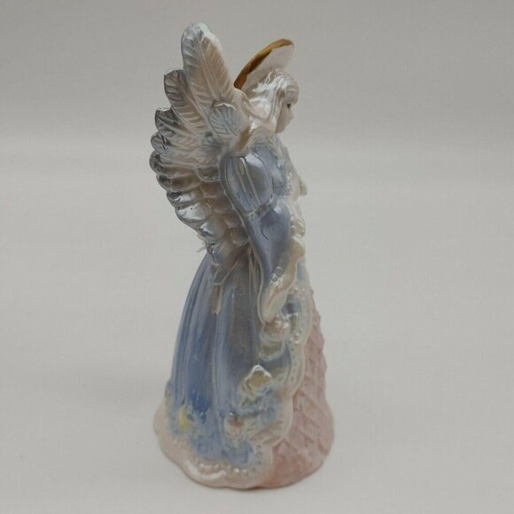 Designspirations Vintage Porcelain Angel Bell Figurine With Gold Halo & Violin - Picture 8 of 10